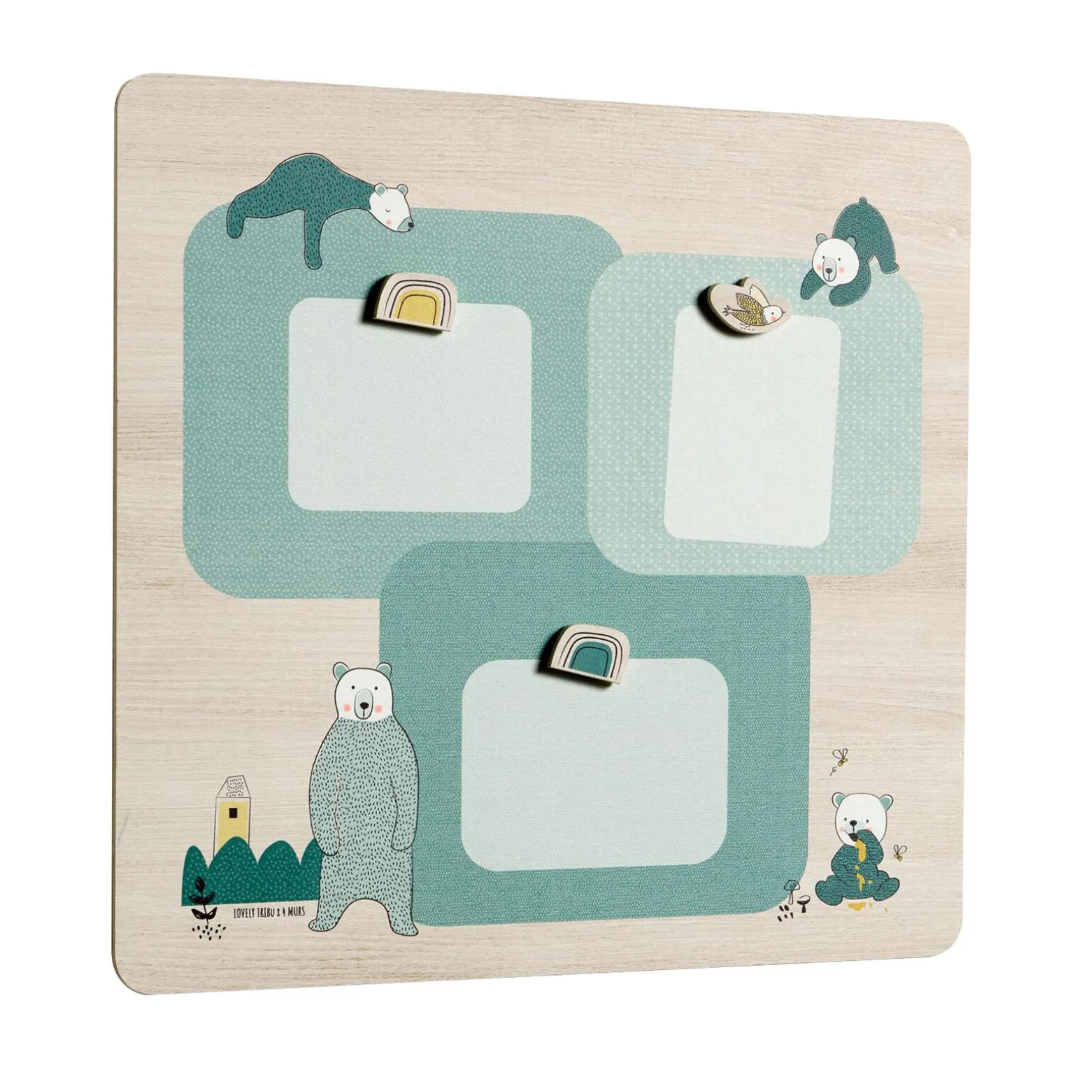 Lovely Tribu Pêle-mêle WILD BEAR 40 x 40 cm - 4MURS