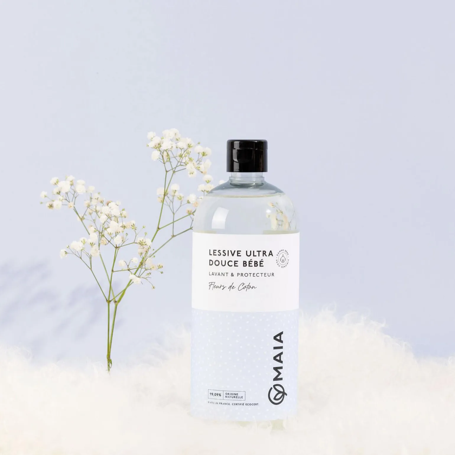 MAIA Lessive ULTRA DOUCE BÉBÉ FLEUR DE COTON coloris bleu - 4MURS
