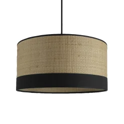 Metropolight Suspension RIO coloris noir er rafia 19 x 38 cm - 4MURS