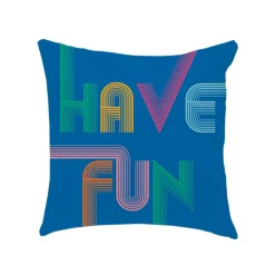 4MURS Coussin HAVE FUN coloris bleu roi 40 x 40 cm - 4MURS