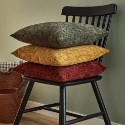 4MURS Coussin MEANDOR coloris Brun ocre 44 x 44 cm - 4MURS