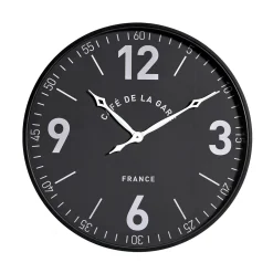 4MURS Horloge CAFE DE LA GARE coloris noir - 4MURS