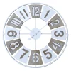 4MURS Horloge en bois NOÉ coloris brun et blanc - 4MURS