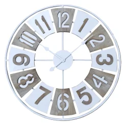 4MURS Horloge en bois NOÉ coloris brun et blanc - 4MURS