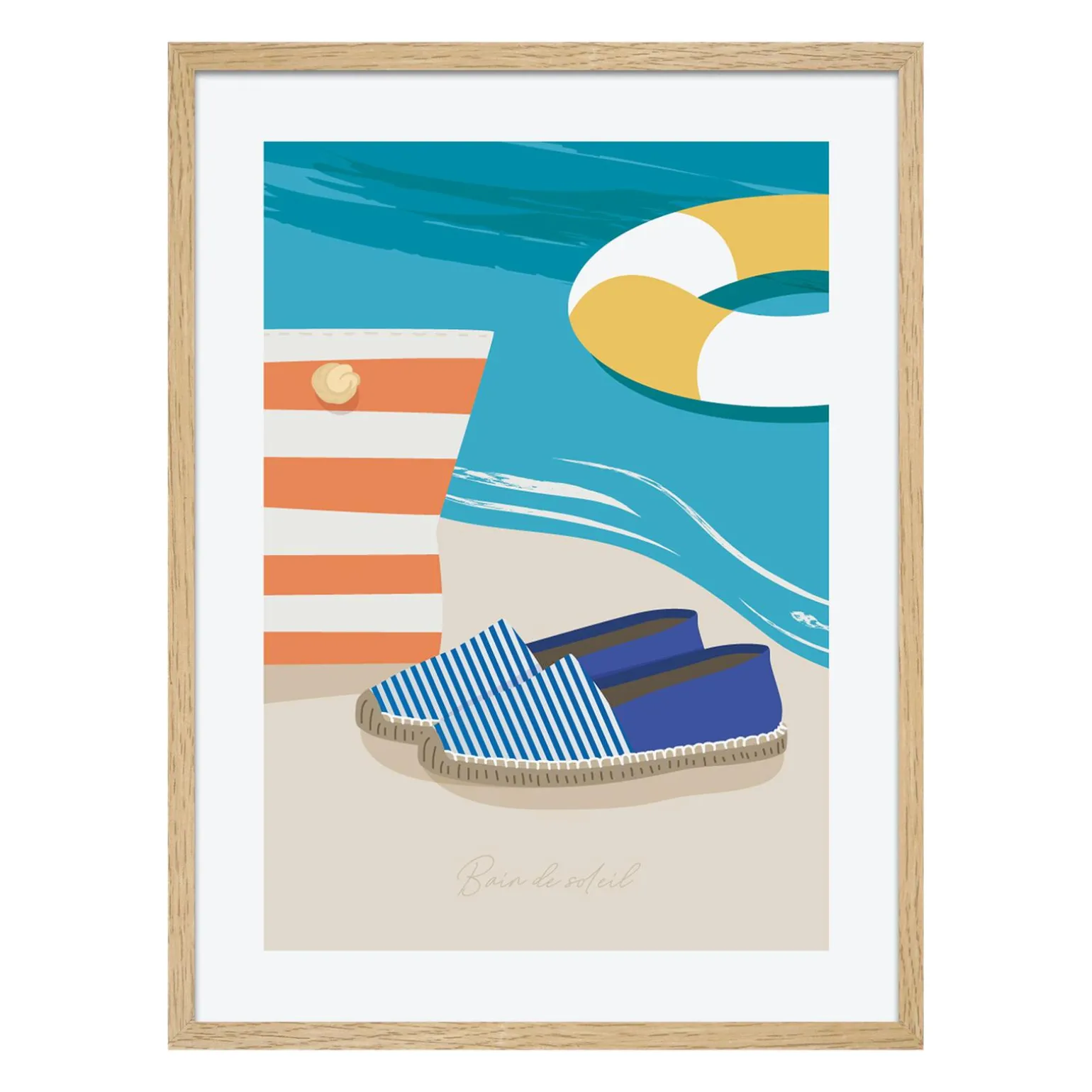 4MURS Image encadrée BAIN DE SOLEIL 30 x 40 cm - 4MURS