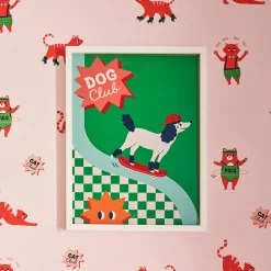 4MURS Image encadrée DOG CLUB coloris multicolore - 4MURS