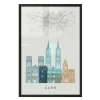 4MURS Image encadrée MAP CAEN 40 x 60 cm - 4MURS