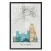 4MURS Image encadrée MAP POITIERS 40 x 60 cm - 4MURS