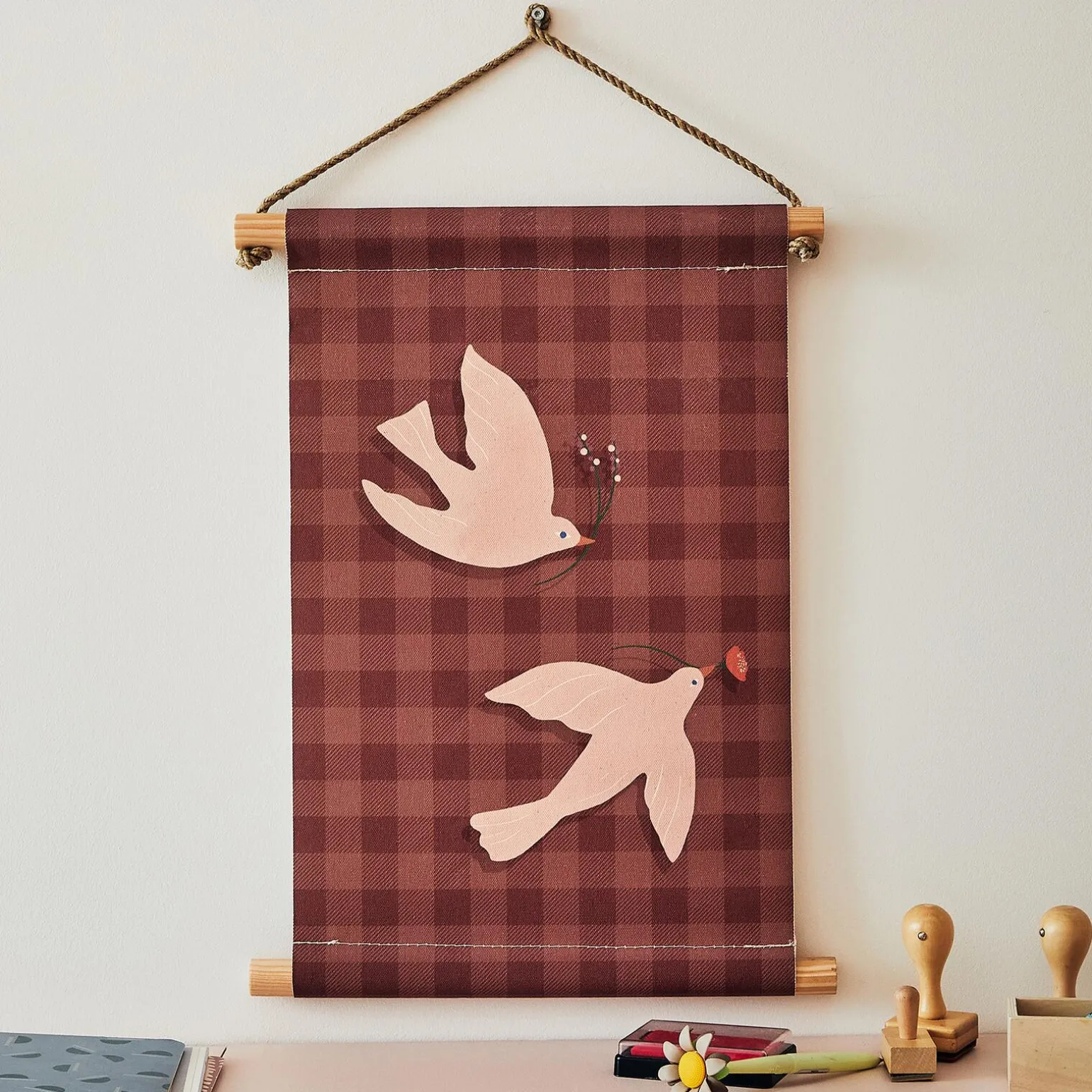 4MURS Kakémono déco NATY coloris rose - 4MURS