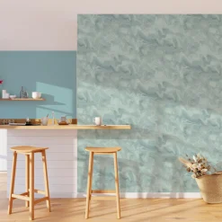 4MURS Papier peint intissé AZALÉ coloris bleu océan - 4MURS