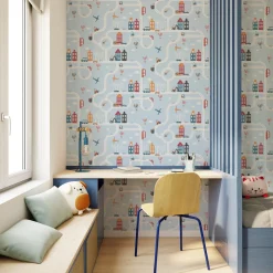 4MURS Papier peint intissé DRIVER coloris bleu ciel - 4MURS