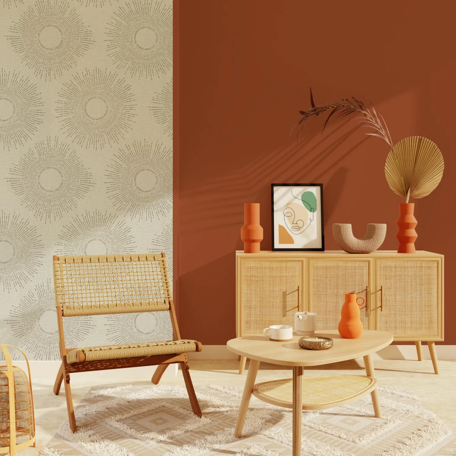 4MURS Papier peint intissé SOHAIL coloris beige sable - 4MURS