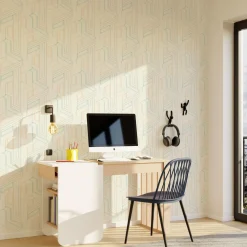 4MURS Papier peint intissé RAYNE coloris blanc - 4MURS