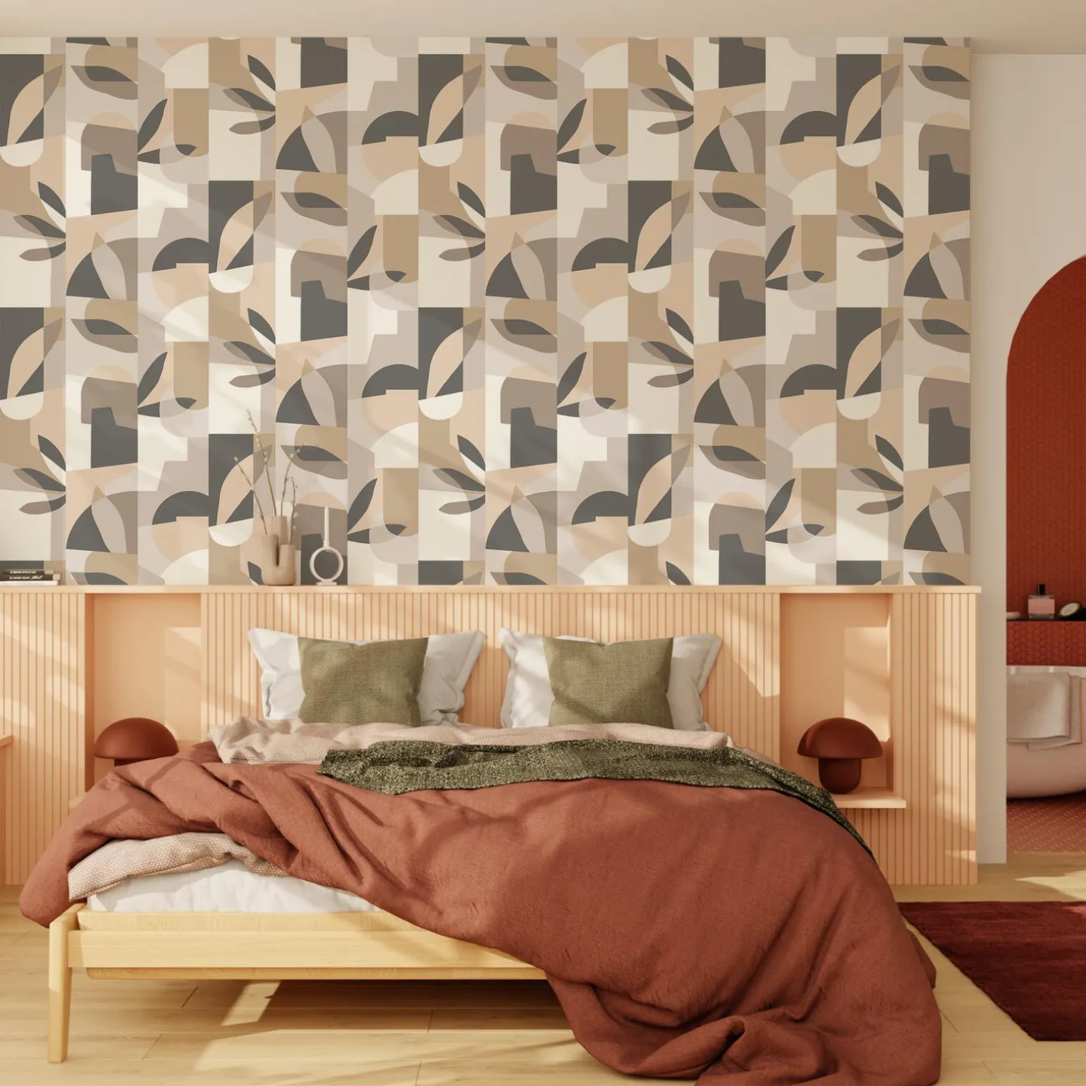 4MURS Papier peint intissé BENKA coloris multicolore - 4MURS