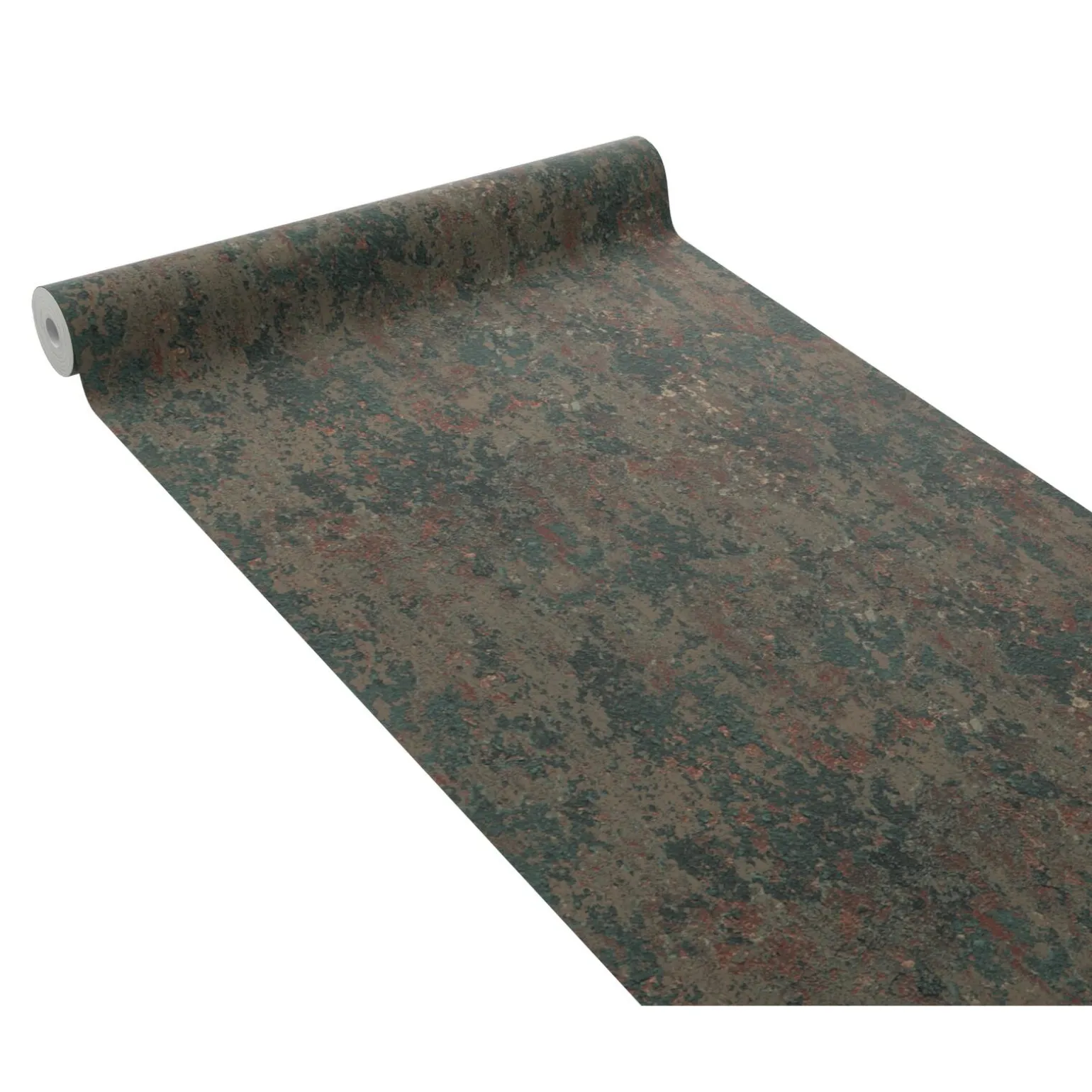 4MURS Papier peint intissé BROCK vert mousse et rouille - 4MURS