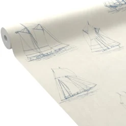 4MURS Papier peint intissé NAUTICA coloris blanc crème - 4MURS