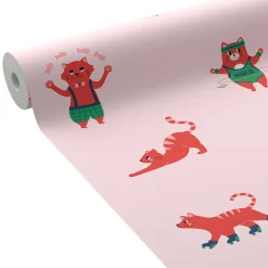 4MURS Papier peint intissé CARAMEL coloris rose poudré - 4MURS