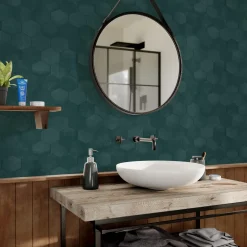 4MURS Papier peint intissé THOMAS coloris vert bouteille - 4MURS