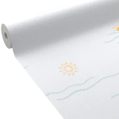 4MURS Papier peint intissé SOLEA coloris blanc - 4MURS
