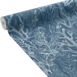 4MURS Papier peint intissé CORALS coloris bleu marin - 4MURS