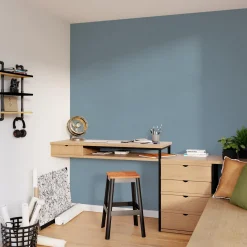 4MURS Papier peint intissé CLASSIC LINE coloris bleu fumé - 4MURS