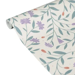 4MURS Papier peint intissé TULIPS mauve et vert émeraude - 4MURS