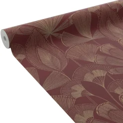 4MURS Papier peint intissé ERICKA coloris rouge bordeaux - 4MURS