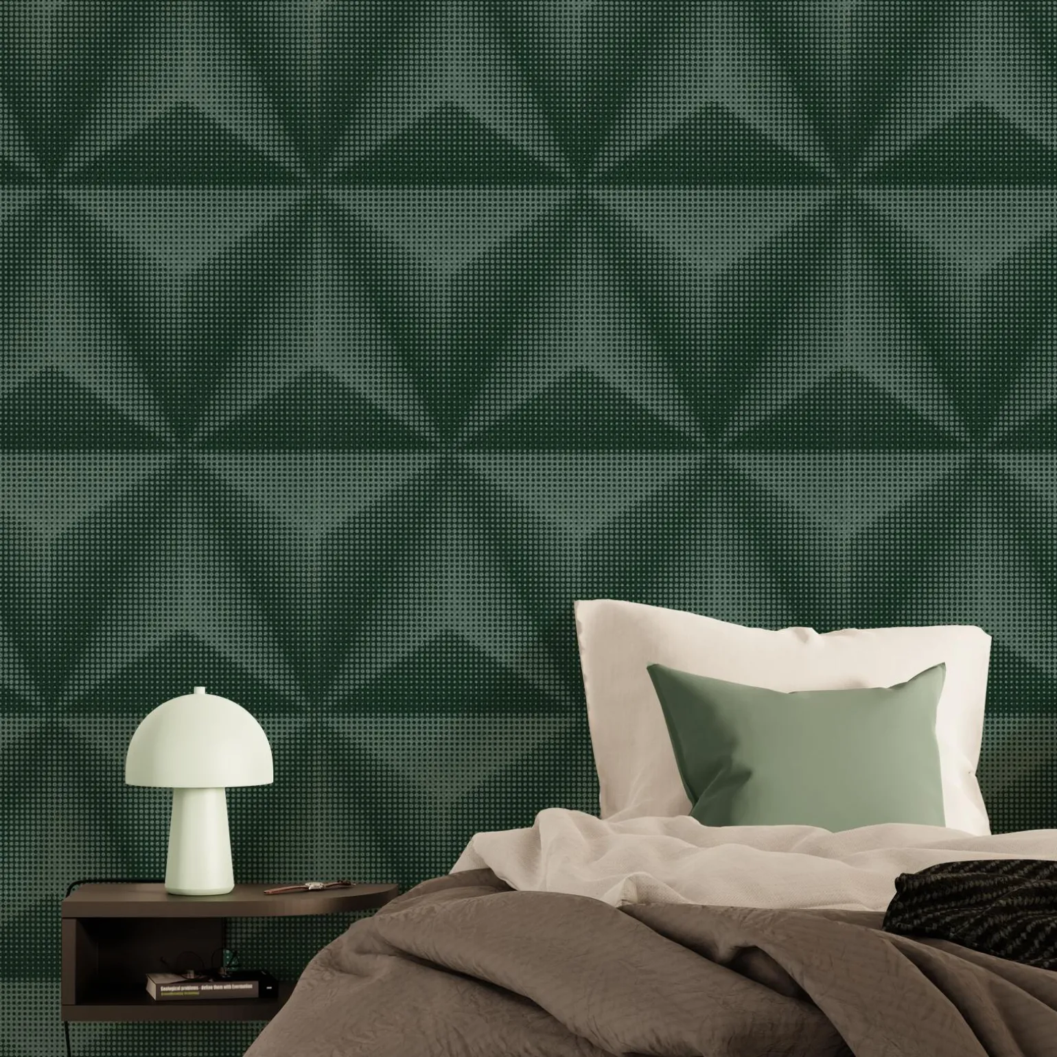 4MURS Papier peint intissé BERLY coloris vert foret - 4MURS