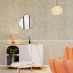 4MURS Papier peint intissé KENLEY coloris beige chaud - 4MURS