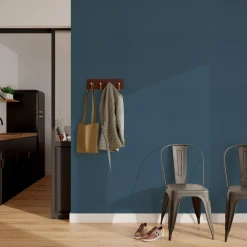 4MURS Papier peint intissé CLASSIC LINE coloris bleu acier - 4MURS