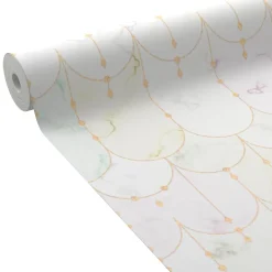4MURS Papier peint intissé REBECCA coloris Blanc et vert - 4MURS