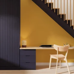 4MURS Papier peint intissé OPAL coloris jaune moutarde - 4MURS