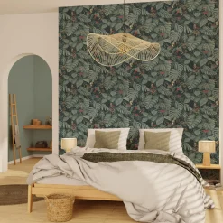 4MURS Papier peint intissé ABIGAEL coloris vert givré - 4MURS