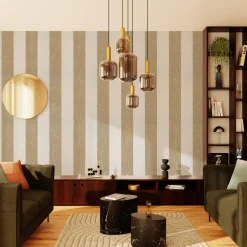 4MURS Papier peint intissé PALAZZO STRIPE or et blanc - 4MURS