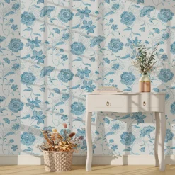 4MURS Papier peint intissé AMBROISE coloris bleu acier - 4MURS