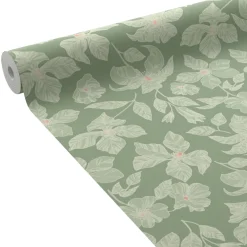4MURS Papier peint intissé CLEMATITE coloris vert de gris - 4MURS