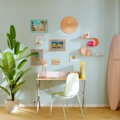 4MURS Papier peint intissé OPAL coloris bleu aqua - 4MURS