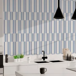 4MURS Papier peint intissé MARINE coloris bleu fumée - 4MURS