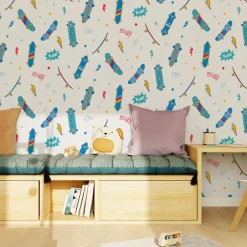 4MURS Papier peint intissé SKATER coloris multicolore - 4MURS