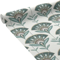 4MURS Papier peint intissé PALOMIA coloris vert émeraude - 4MURS