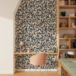 4MURS Papier peint intissé HISAE coloris bleu nuit - 4MURS