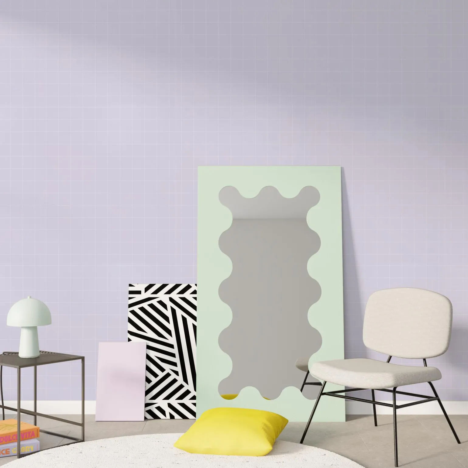 4MURS Papier peint intissé CARO coloris lilas - 4MURS