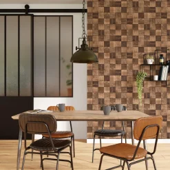 4MURS Papier peint intissé WOOD CASE coloris Brun bois - 4MURS