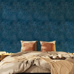 4MURS Papier peint intissé SKYLA coloris bleu profond - 4MURS