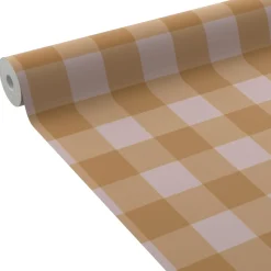 4MURS Papier peint intissé FLAVIE ocre orangé et rose - 4MURS