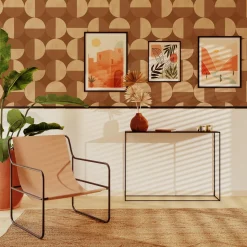 4MURS Papier peint intissé LUCIANO coloris terracotta - 4MURS