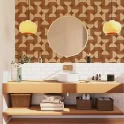 4MURS Papier peint intissé LUCIANO coloris terracotta - 4MURS