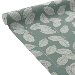4MURS Papier peint intissé HENDI coloris vert de gris - 4MURS