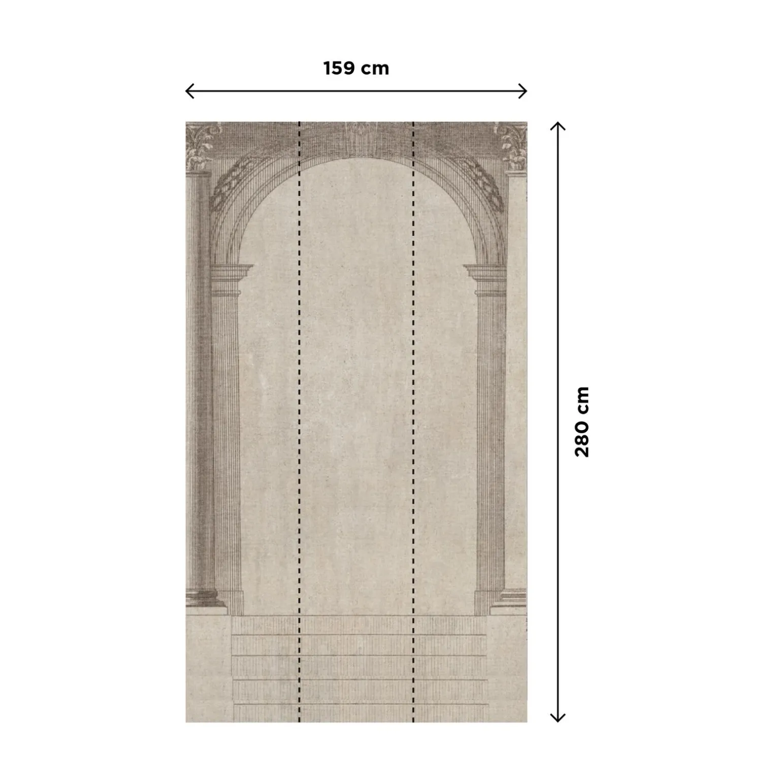 4MURS Papier peint panoramique L OLYMPE 159 x 280 cm - 4MURS