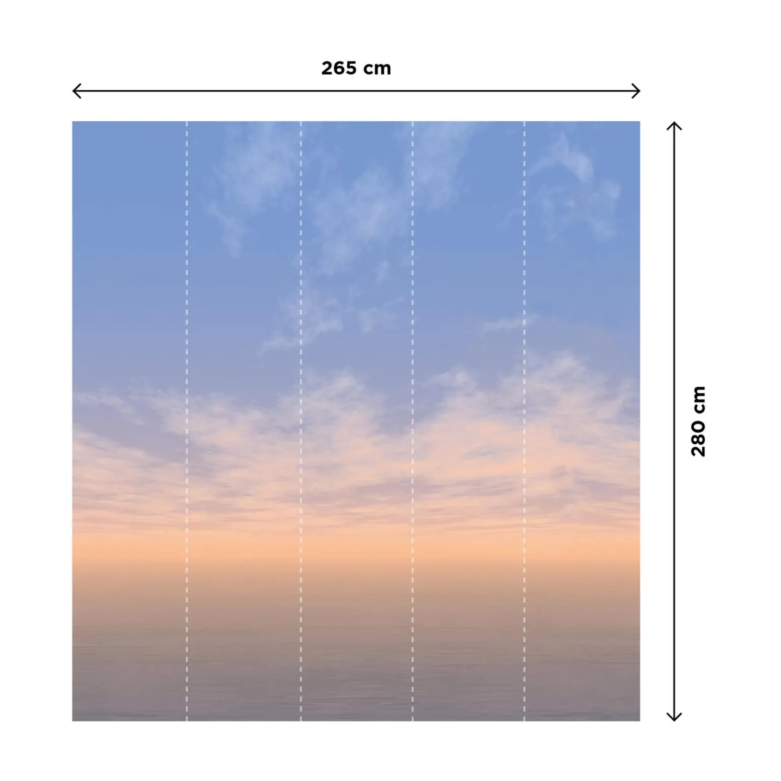4MURS Papier peint panoramique XL TRAMONTO 265 x 280 cm - 4MURS